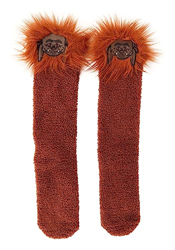 FUN Costumes Adult Labyrinth Ludo Character Themed Socks | Funny Movie Crew Length Size Socks | Fuzzy & Comfy Casual Wear