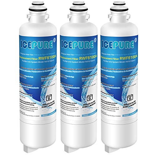 ICEPURE Refrigerator Water Filter Replacement for Bosch Ultra Clarity Pro BORPLFTR50, BORPLFTR55, 12033030, 12028325, 11025825, 11032531, B36CT80SNS, B36CL80ENS, WFC100MF, WFS200MF, RA450022, 3PACK