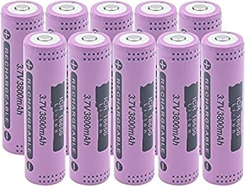 ZRED Aa Batteries 3.7v 3800mah Button Top Batteries Li Ion Cell for Pointer Power Bank 10pcs