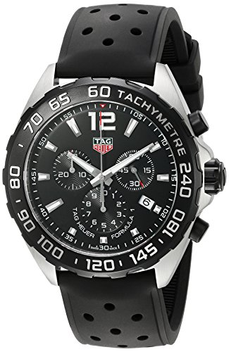 TAG Heuer Men's 'Formula 1' Swiss Quartz Stainless Steel and Rubber Dress Watch, Color:Black (Model: CAZ1010.FT8024)
