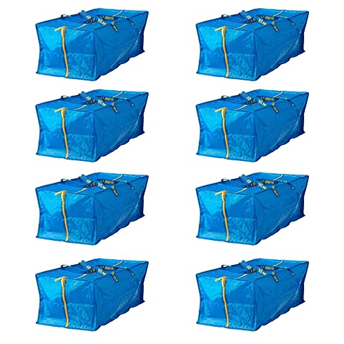 Ikea 901.491.48 Frakta Storage Bag, Blue, 8 Pack