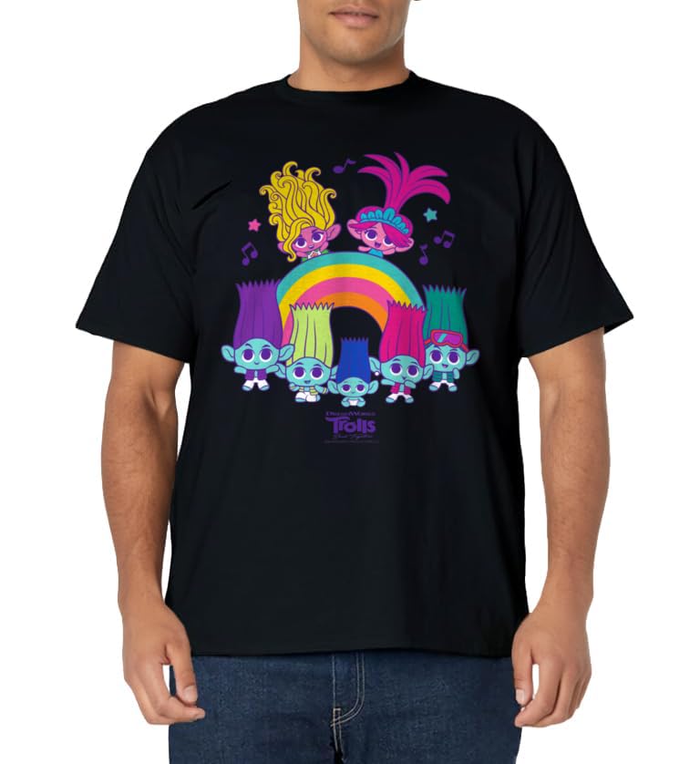 DreamWorks Trolls Band Together BroZone Poppy Viva Rainbow T-Shirt