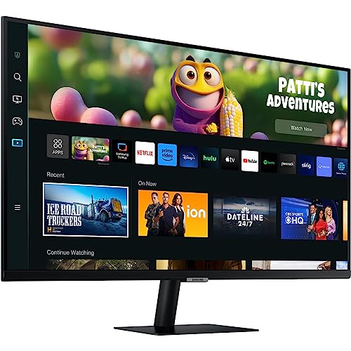 SAMSUNG 27' M50C Series FHD Smart Monitor w/Streaming-TV, 4ms, 60Hz, HDMI, HDR10, Watch Netflix, YouTube and More, IoT Hub, Mobile Connectivity, LS27CM502ENXGO, Black
