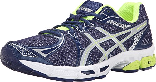 ASICS Men's Gel Exalt 2 Lite Show Running Shoe, Indigo Blue/Silver/Flash Yellow, 8 M US