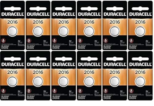 12-Pack Duracell 2016 Batteries 3.0 Volt Lithium Coin Button