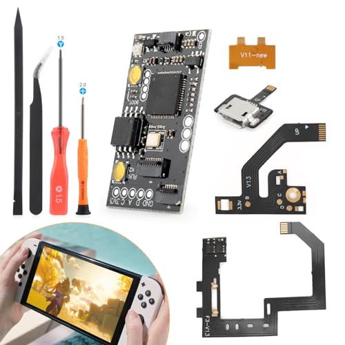 Console Cable RP2040 Switch OLED Firmware Core Chip for Nintendo Switch OLED Flashable and Upgradable Replacement Accessories Parts with Repair Tools V1 & V2