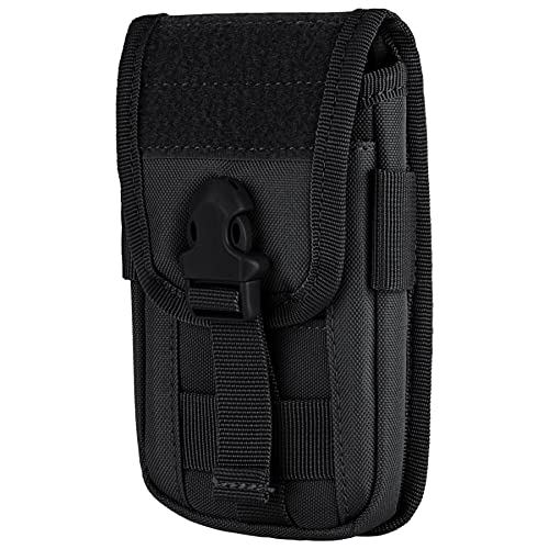 IronSeals Tactical Molle Pouch Compact Utility EDC Waist Pack Phone Holster with Card Slots for 4.7'-6.9' Phone