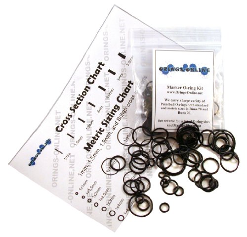 Orings-Online O-Ring Kit Compatible with Macdev Cyborg 6 Paintball Marker - 4 Rebuilds