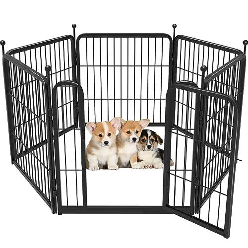 FXW Rollick Dog Playpen, 24' Height for Puppies/Small Dogs, 6 Panels