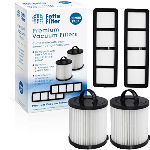 Fette Filter - Vacuum Filter Compatible with Eureka DCF-21 - Pack of 2 (DCF-21 & EF-6)