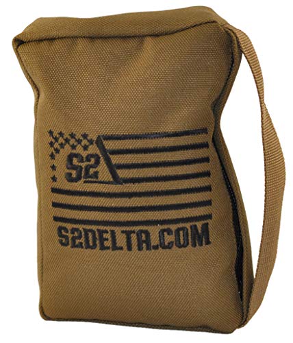 Tactical Rear Squeeze Bag, Shooting Rest, Long Range Shooting Rest, PRS Precision, Medium Barricade Bag, S2Delta (Coyote Tan, 1lb)