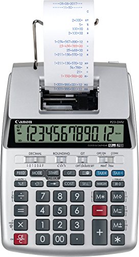 Canon P23-DHV-3 Printing Calculator with Double Check Function, Tax Calculation and Currency Conversion