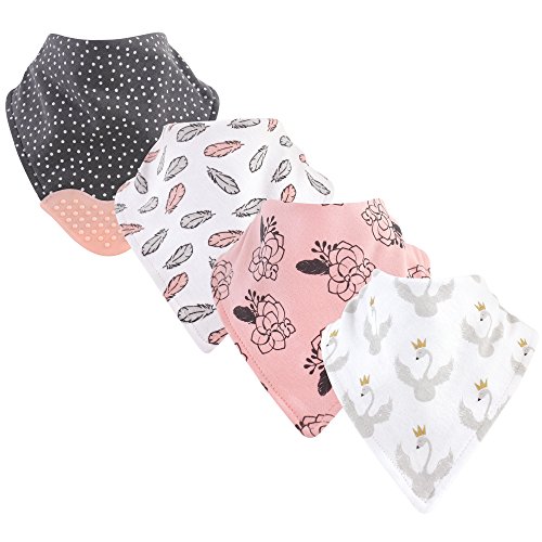 Yoga Sprout Bandana Bib with Teether, Wings 4 Pack