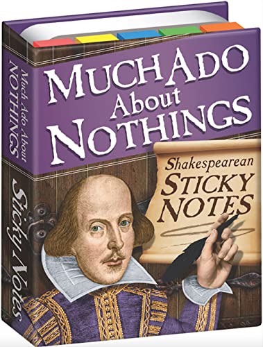 The Unemployed Philosophers Guild Much ADO About Nothings Shakespearean Sticky Notes - William Shakespeare Themed 3.25' by 4.25' Booklet with Self-Sticky Individual Notes Inside