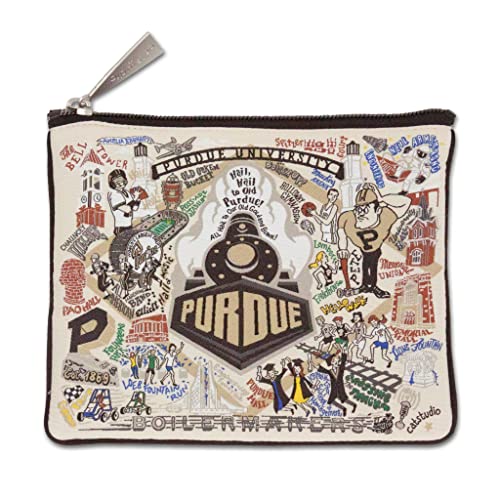 Catstudio Collegiate Zipper Pouch, Purdue University Travel Toiletry Bag, Ideal Gift for College Students or Alumni, Makeup Bag, Dog Treat Pouch, or Travel Purse Pouch