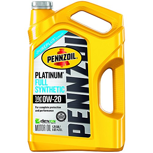 Pennzoil 550038111 Platinum SAE 0W-20 Full Synthetic Motor Oil -5 Quart Jug