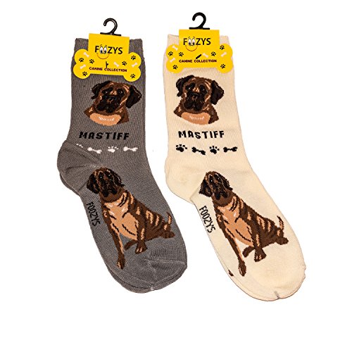 Foozys Unisex Crew Socks | Canine/Dog Collection | Mastiff
