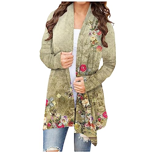 Yesunpxs Long Sleeve Cardigan for Women Winter Crop Vest Lightweight Sleeveless Open Front Fleece Cardigans for Women Plus Size Sweater Dress for Women 3x（2-Green,XX-Large）