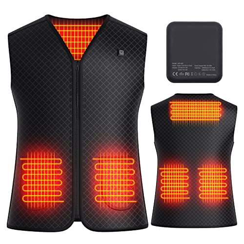 Anbero Heated Vest for Men Women with Battery Pack, Electric Heated Jacket Heated Clothing