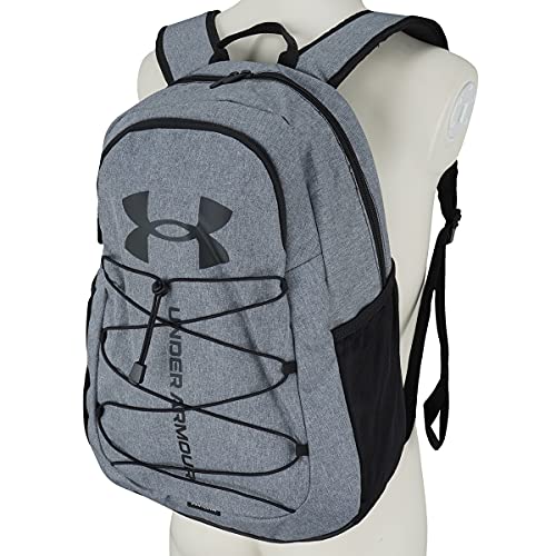 Under Armour Unisex-Adult Hustle Sport Backpack , Pitch Gray Medium Heather (012)/Black , One Size Fits All