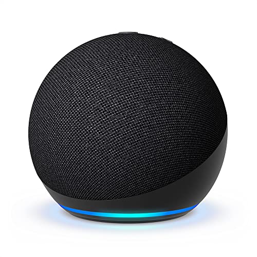 Echo Dot (5th Gen, 2022 release) | International Version with US Power Adaptor | Smart speaker with Alexa | Charcoal