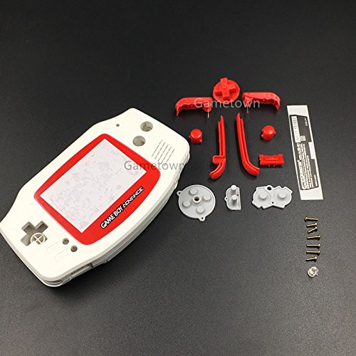 New Customized Version Full Housing Shell Case Cover Pack for Nintendo Gameboy Advance GBA Repair Part White&Red.