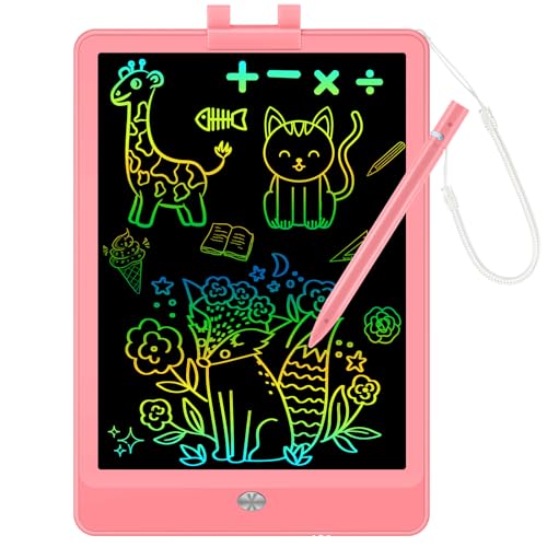 Decute Kids Toys LCD Writing Tablet with Stylus, 8.5in Erasable Toddlers Doodle Board, Reusable Drawing Pad for Kids, Educational Christmas Birthday Gift for 3 4 5 6 7 8 Girls Boys Toddler Pink