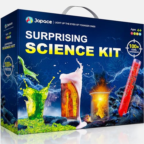 Japace 100+ Experiments Science Kit for Kids Age 4-12 Year Old, Cool Boy Christmas Birthday Gift Ideas, Chemistry and Physics Set Toys for Boys Girls