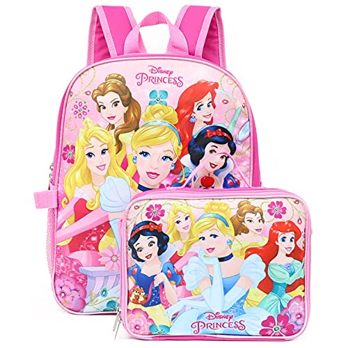 Princess Girl's 16' Backpack W/Detachable Lunch Box