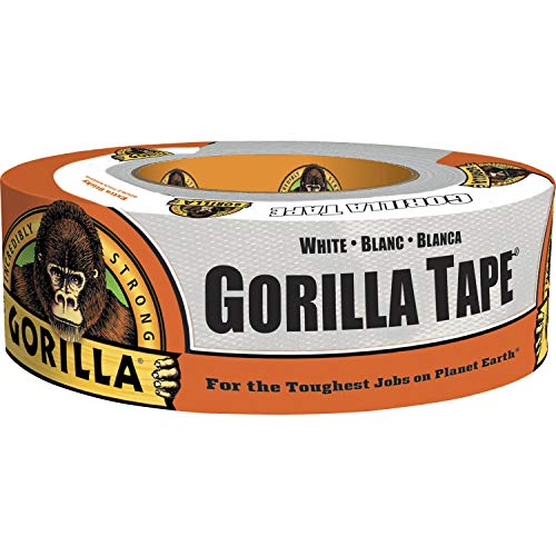Gorilla Tape, White Duct Tape, 1.88' x 30 yd, White, (Pack of 1)