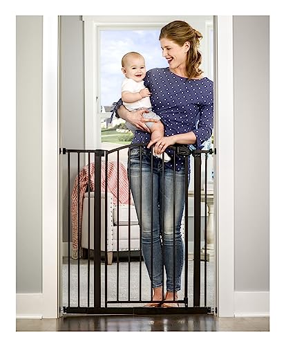 Regalo Easy Step Extra Tall Arched Décor Walk Thru Baby Gate, Includes 4-Inch Extension Kit, 4 Pack Pressure Mount Kit and 4 Pack Wall Mount Kit, Bronze, 36-Inches Tall (Pack of 1)