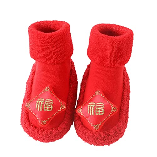 Bblulu Baby Booties Infant Slippers Cozy Fleece Booties Stay on Slippers Non Slip Soft Gripper Sock Shoes Warm Baby Crib Footwear for Newborn Toddlers