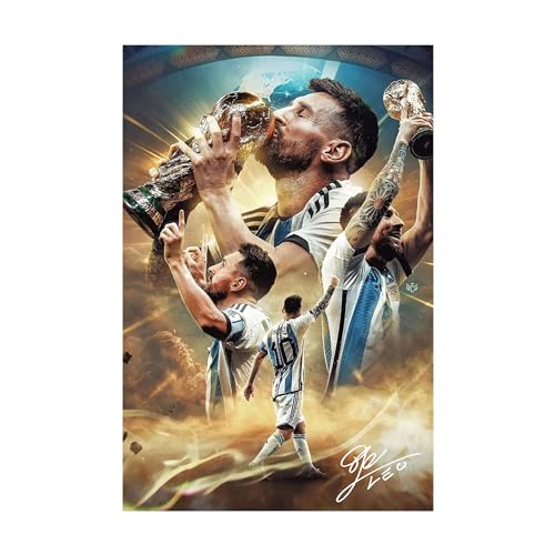 COSIBOA Lionel Poster Messi Poster Canvas Poster Bedroom Decor Sports Landscape Office Room Decor Gift Unframe: Unframe:12x18inch(30x45cm) (Messi-2)