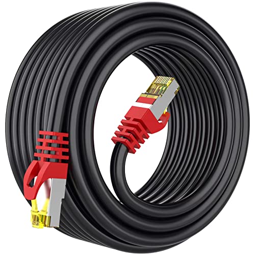 Boahcken Cat 8 Ethernet Cable 50 ft,1.5ft 6ft 10ft 20ft 25ft 30ft 75ft 100ft 150ft 200ft Heavy Duty High Speed Network Internet Cable,26AWG 40Gbps 2000Mhz,S/FTP Indoor&Outdoor Shielded LAN Cable