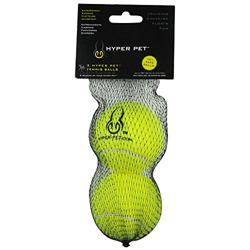 Hyper Pet Pet Tennis Balls for Dogs, Pet Safe Dog Toys for Exercise and Training, 2 Count (Pack of 1), Colors May Vary, Green (48438EA)