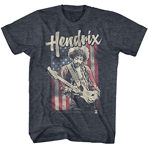 Jimi Hendrix 1960's Psychedelic Musical Icon USA Flag Distressed T-Shirt Tee