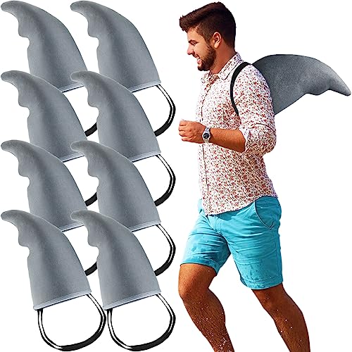 8 Packs Shark Fin, Shark Fin Accessory Costume Easy to Wear Gray Sharks Play Costume Props for Adults Halloween Cosplay