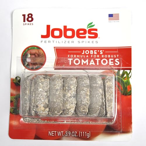 Jobe’s Garden Fertilizer Spikes, Easy Plant Care Fertilizer for Tomato Plants, 18 Count