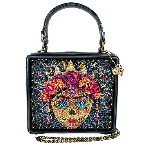 Mary Frances La Reina Top Handle Sugar Skull Handbag, Multicoloured