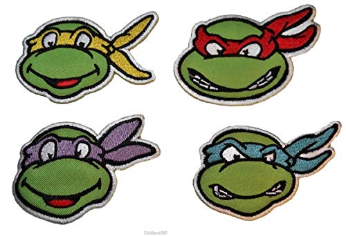Teenage Mutant Ninja Turtles Set of Four Characters Embroidered Patches