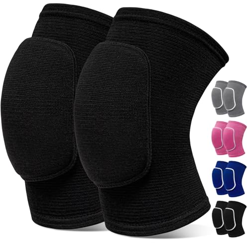 RYBTB Volleyball Knee Pads,Knee Pads for Women,Men,Kids,Girls,Knee Brace for Basketball Volleyball Football Dance Yoga Tennis Running Cycling Workout Climbing (Black, Medium)