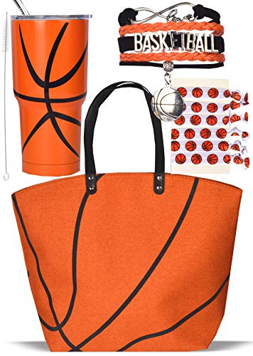 Basketball Tote Bag for Woman, Basketball Tumbler, Christmas Gifts,Basketball Mom Tote, Basketball Bags for Moms, Basketball Bracelet for Women, Basketball Hair Pony Tails, Basketball Cup 30 oz