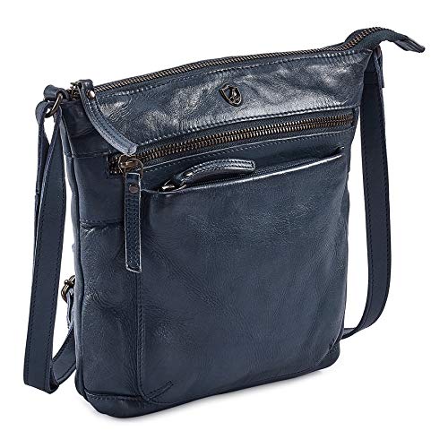 Real Leather Purse for Women Crossbody Bag Travel Shoulder Handbag Small Vintage Pocketbook (Ocean Blue Washed Vintage)