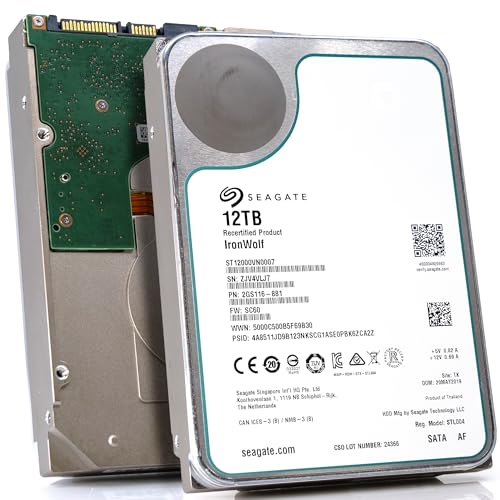 Seagate (Renewed Barracuda Pro 12TB Internal Hard Drive Performance HDD – 3.5 Inch SATA 6 Gb/s 7200 RPM 256MB Cache for Computer Desktop (ST12000DM0007)