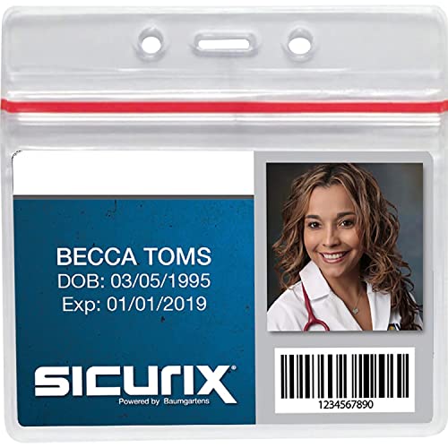 Baumgartens Sicurix Sealable ID Badge Holders (BAU47830)