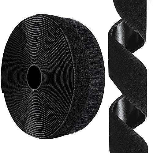 1 Inch x 26 Feet Hook and Loop Tape Sticky Back Fastener Roll, Nylon Self Adhesive Heavy Duty Strips Fastener for Home Office School Car and Crafting Organization