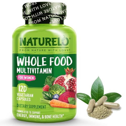 NATURELO Whole Food Multivitamin for Women - with Vitamins, Minerals, & Organic Extracts - Supplement for Energy and Heart Health - Vegan - Non GMO - 120 Capsules