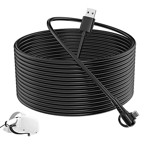 SEVENKA Long Link Cable for Quest 3/2/Quest, 16.4ft/5m USB C 3.2 Gen1 Cable for PC Gaming & VR Headset, Fast Charging & High Speed Data Transfer 90 Degree Type C to USB A Cable Fast Charger Cord
