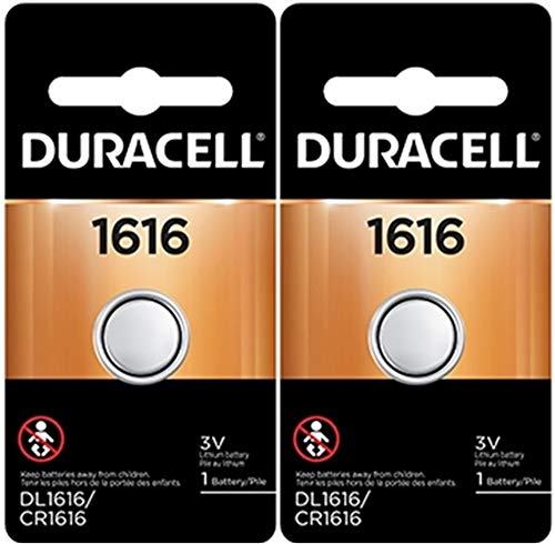 Duracell 1616 DL1616 CR1616 DL1616B2PK Coin Cell Watch Battery 3.0 Volt Lithium, 2 Count (Pack of 1)