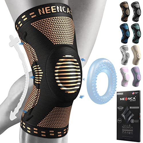 NEENCA Professional Knee Brace for Pain Relief, Medical Knee Support with Patella Pad & Side Stabilizers, Compression Knee Sleeve for Meniscus Tear, ACL, Joint Pain, Runner, Workout - FSA/HSA APPROVED